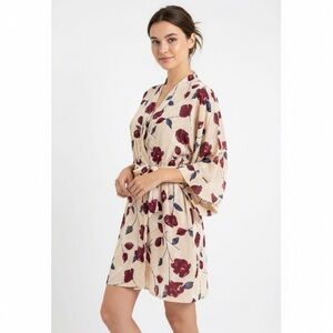 LA Senza floral print robe sash belt lightweight